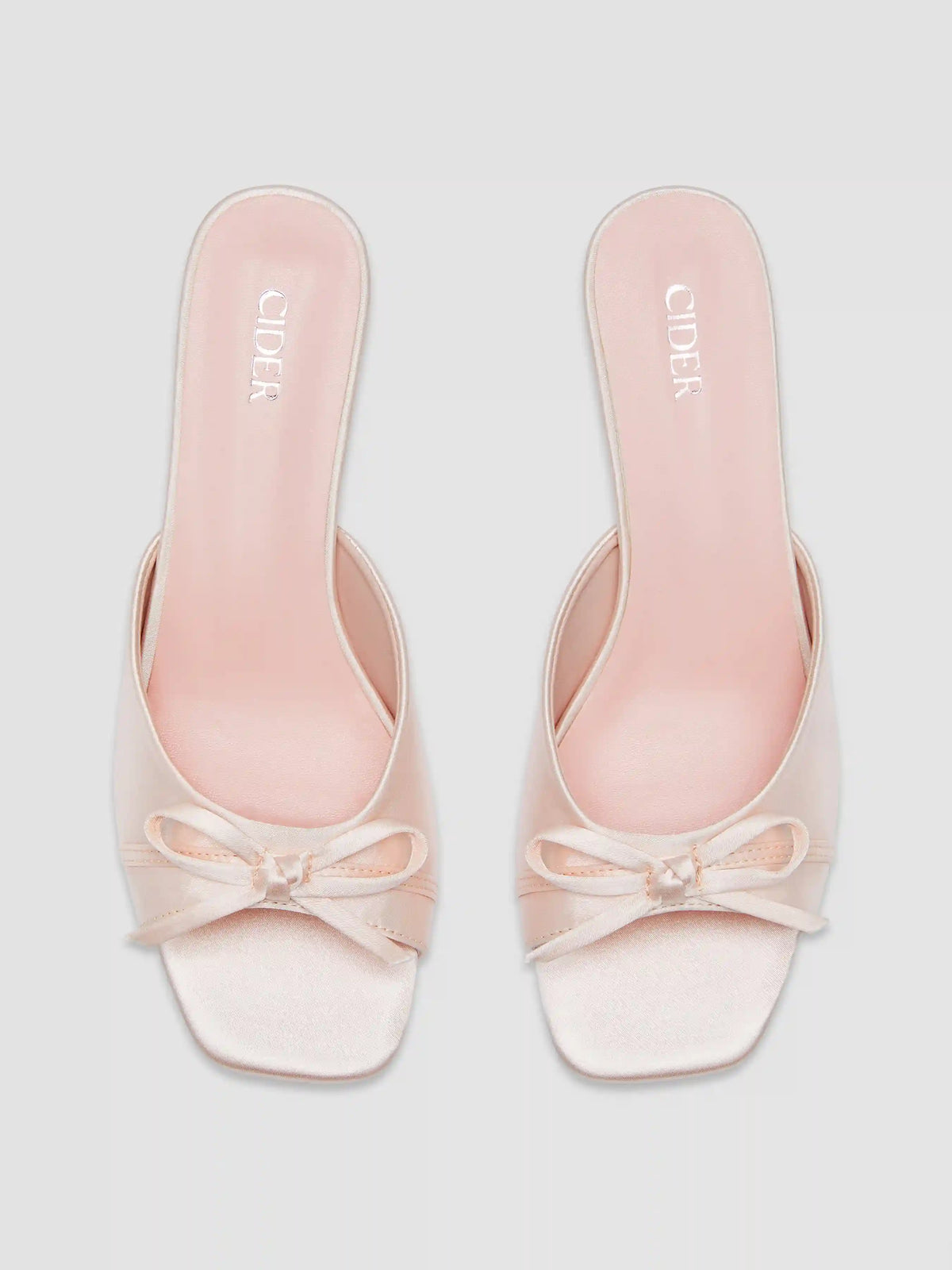 BOWKNOT SATIN HEELS