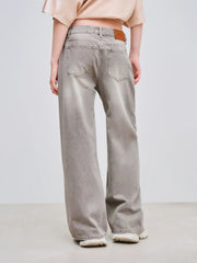 Cider Denim Low Rise Solid Pocket Baggy Jeans