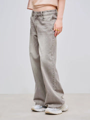 Cider Denim Low Rise Solid Pocket Baggy Jeans