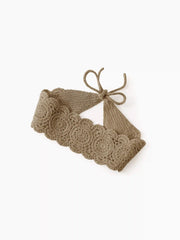 FLORAL KNIT HEADSCARF