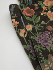 Updated Fabric Corduroy Square Neck Floral Pocket Jumpsuit