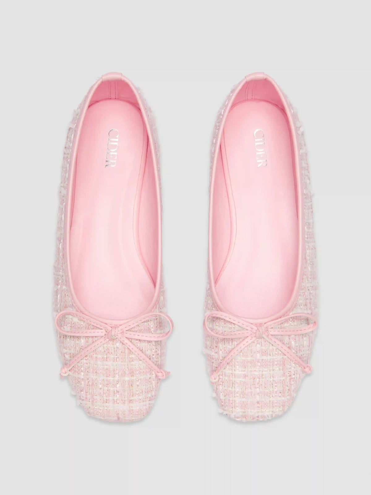 BOWKNOT TWEED MARY JANE FLATS