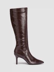 POINTED TOE STILETTO KNEE HIGH BOOTS