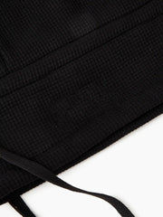DRAWSTRING WAFFLE BALACLAVA CAP