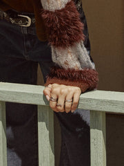 3PCS IRREGULAR METAL RINGS