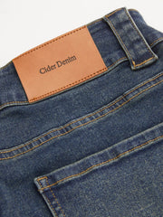 High Stretch Cider Denim Low Rise Solid Pocket Bootcut Jeans