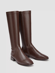ELASTIC LOW HEEL KNEE HIGH BOOTS