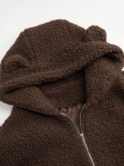 Teddy Fleece Jacket With Hood