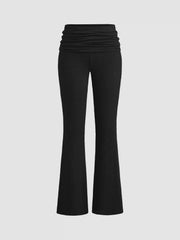 Foldover Flared Yoga Pants