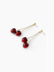 DOUBLE CHERRY DROP EARRINGS