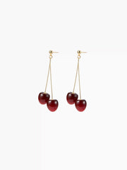DOUBLE CHERRY DROP EARRINGS