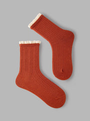 3 PAIRS RUFFLE CREW SOCKS