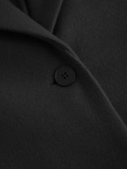 Oversized Wool-Look Lined Coat With Pocket