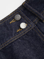 Denim Mid Rise Wrap Pocket Maxi Skirt