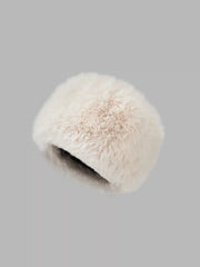SOLID FLUFFY BUCKET HAT