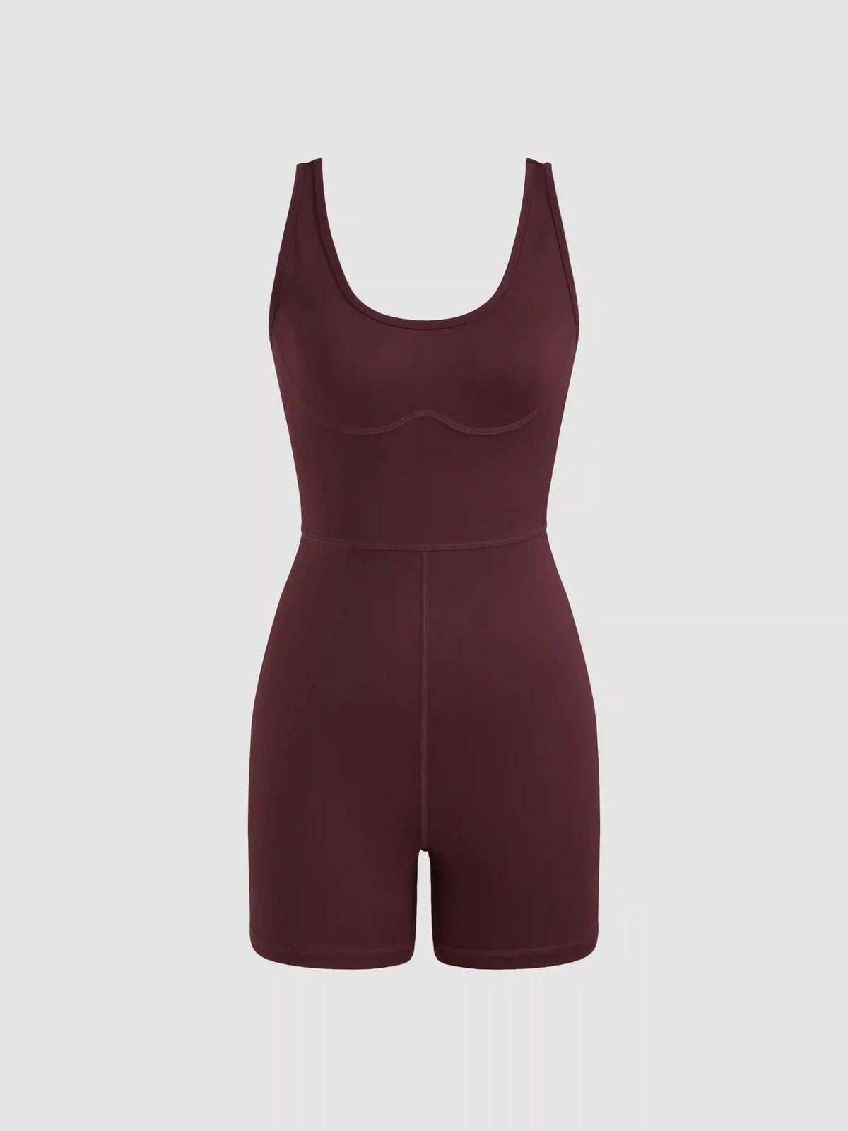 CIDERAIRY™ Scoop Neckline Mid Rise Solid Active Romper