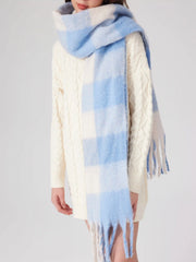 PLAID TASSEL SCARF