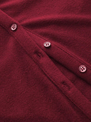 Round Neckline Solid Button Short Sleeve Top