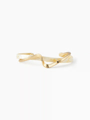 IRREGULAR WAVE TORTOISESHELL CUFF BANGLE