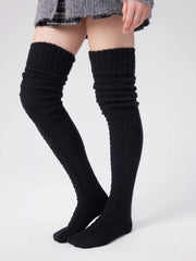 THICK MOHAIR KNITTED OVER THE KNEE SOCKS