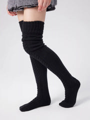 THICK MOHAIR KNITTED OVER THE KNEE SOCKS