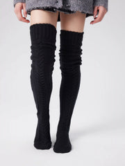 THICK MOHAIR KNITTED OVER THE KNEE SOCKS