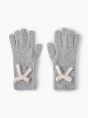 BOWKNOT KNITTED WOOL-BLEND GLOVES