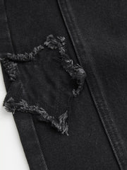 Denim Mid Rise Star Barrel-leg Jeans Curve & Plus