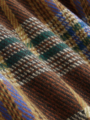 Tweed Plaid Pocket Wide Leg Jumpsuit Curve & Plus