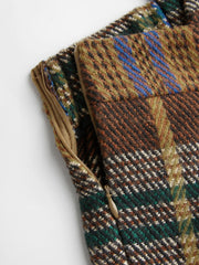 Tweed Plaid Pocket Wide Leg Jumpsuit Curve & Plus