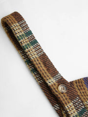 Tweed Plaid Pocket Wide Leg Jumpsuit Curve & Plus