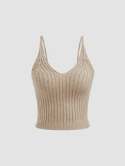 Knit High Neck Wrap Shrug & Cami Top