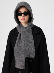 WOOL BEANIE HAT WITH SCARF