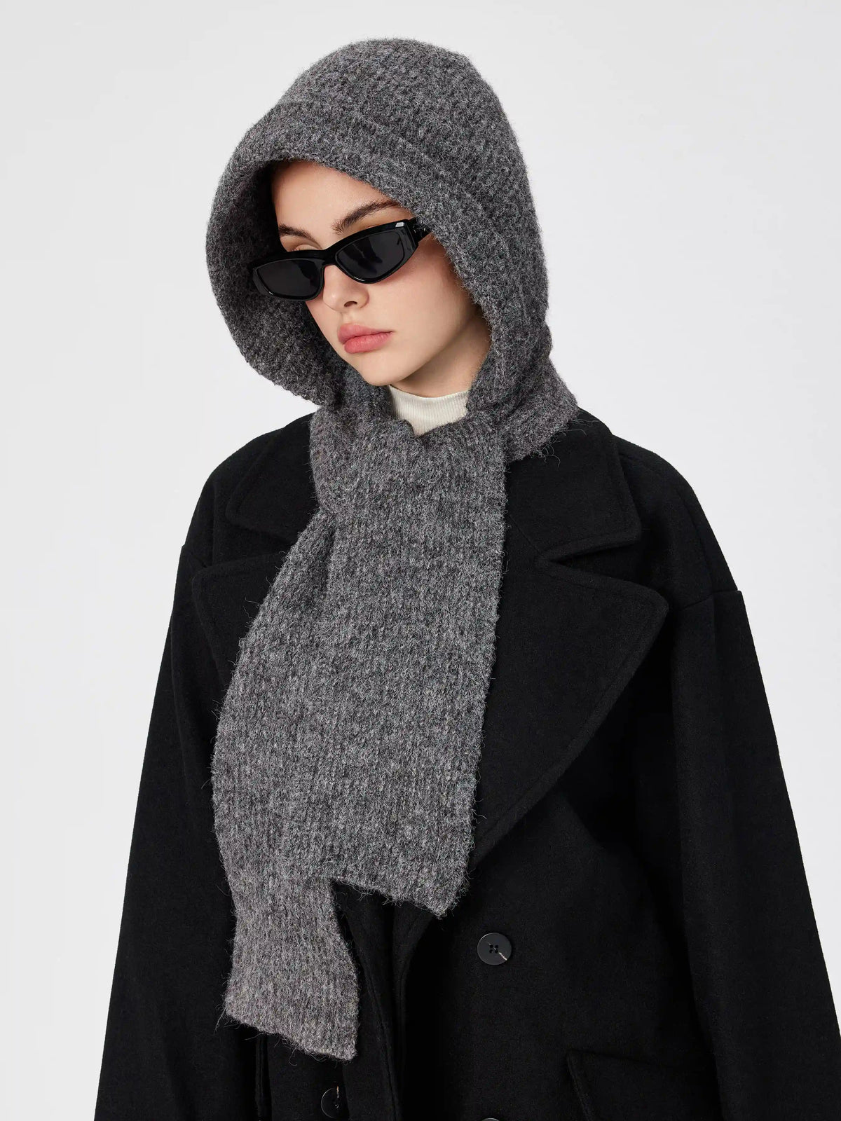 WOOL BEANIE HAT WITH SCARF