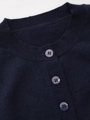 Knit Round Neck Button Up Tank Top