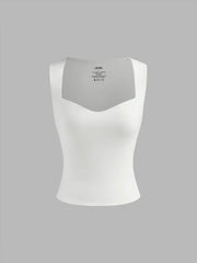 CIDERCONTOUR Double Layered Sweetheart Neckline Tank Top