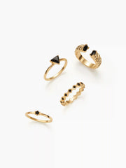 4PCS RHINESTONE DECOR RING SET