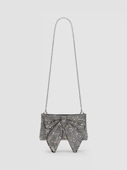 RHINESTONE BOW CLUTCH BAG