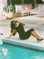 Polka Dot Ruched Top