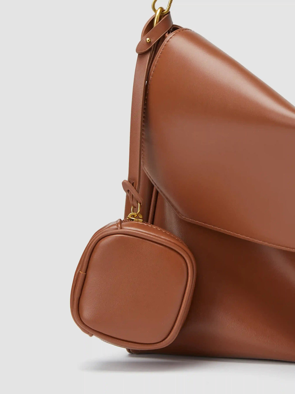 SQUARE FAUX LEATHER PURSE BAG CHARM