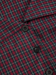 Cotton-blend Tartan Split Ruched Shirt Curve & Plus