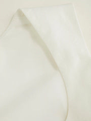 Linen-blend Square Neck Ruffle Midi Dress