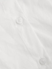 Cotton-blend Polo Stripe Waist-cinching Shirt