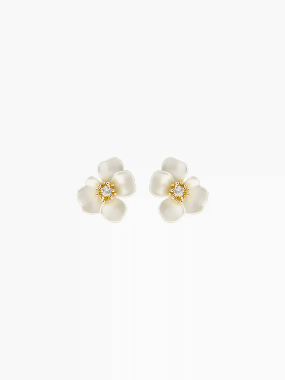 ZIRCON FLORAL STUD EARRINGS