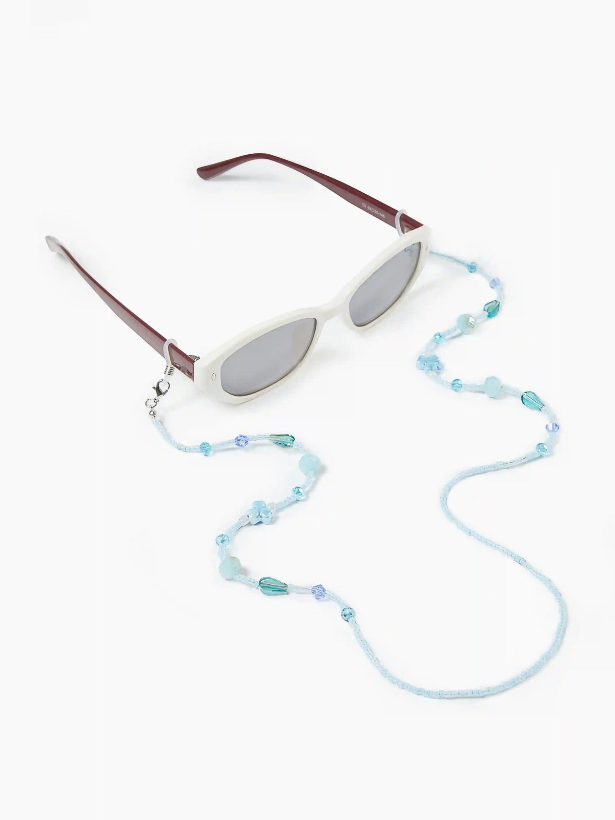 BUTTERFLY & STONE BEADED GLASSES CHAIN