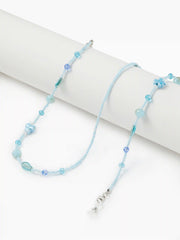 BUTTERFLY & STONE BEADED GLASSES CHAIN