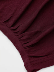 Off-shoulder Ruched Short Sleeve Tee & Cami Top