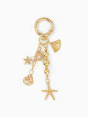 STARFISH & SHELL & MOON & STAR KEYCHAIN