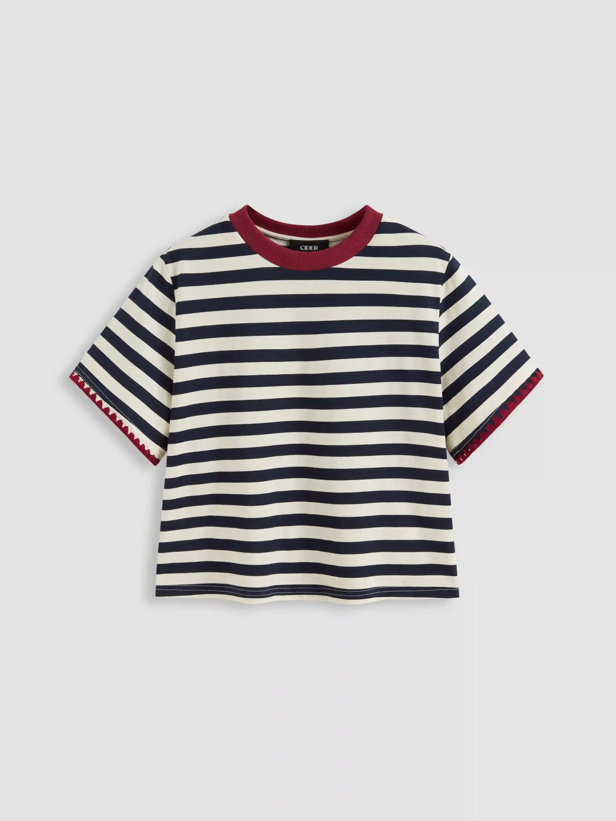 Oversized Cotton-blend Stripe Tee
