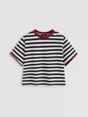 Oversized Cotton-blend Stripe Tee